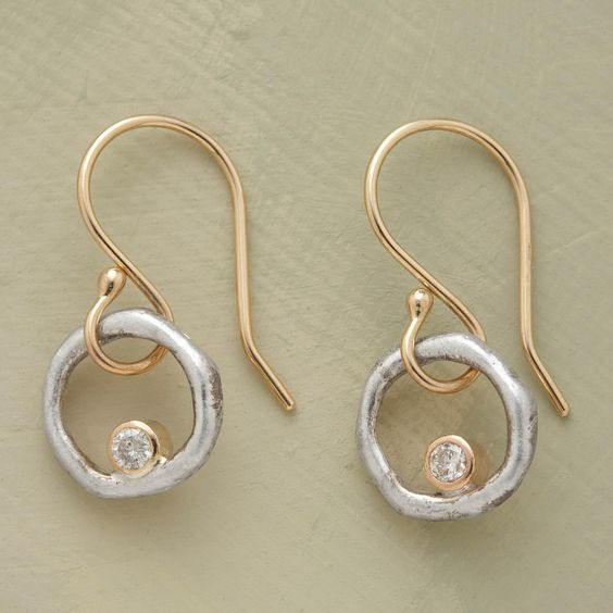 Leon™ – Vintage Gold and Silver Zirconia Earrings